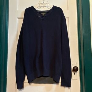 Eddie Bauer Men's 100% Cotton
 Henley 3 Button Sweater Gorpcore**